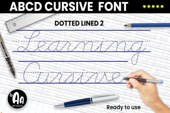 Abcd Cursive Dotted Lined2: A Polished Font for Branding