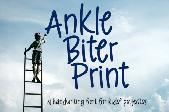 Ankle Biter Print Font for Creative Projects