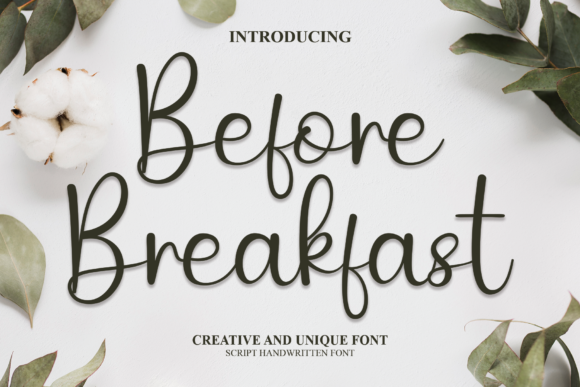 Before Breakfast: A Timeless Script Font for Branding
