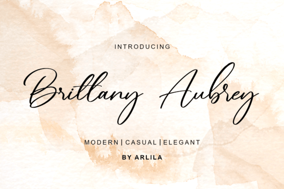 Brittany Aubrey Script Font for Handmade Creations