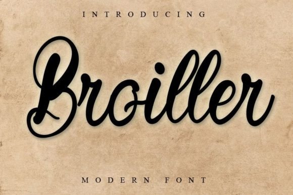 Broiller Font for Handmade and Commercial Designs