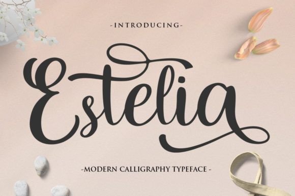 Estelia: A Script Font for Modern Branding and Design