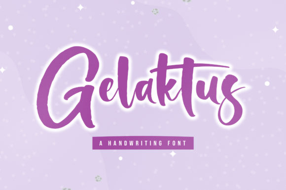 Gelaktus: A Flowing Script Font for Creative Makers