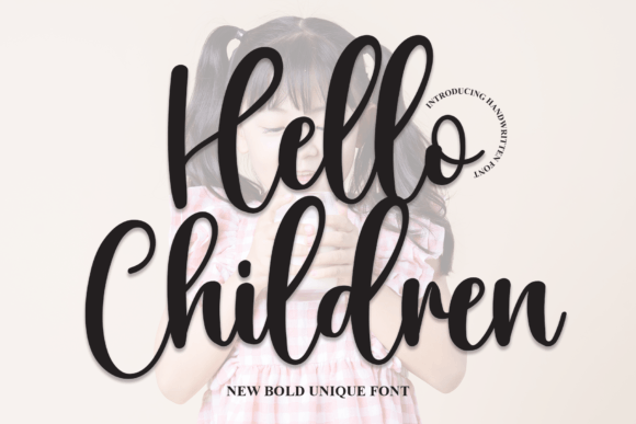 Hello Children Font for Editorial Design
