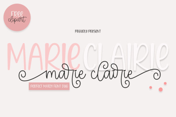 Marie Clairie Font for Chic Craft Projects