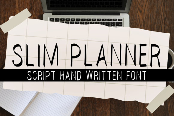 Slim Planner Font for Handmade Creations