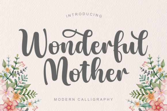 Wonderful Mother: A Script Font for Creative Branding Projects