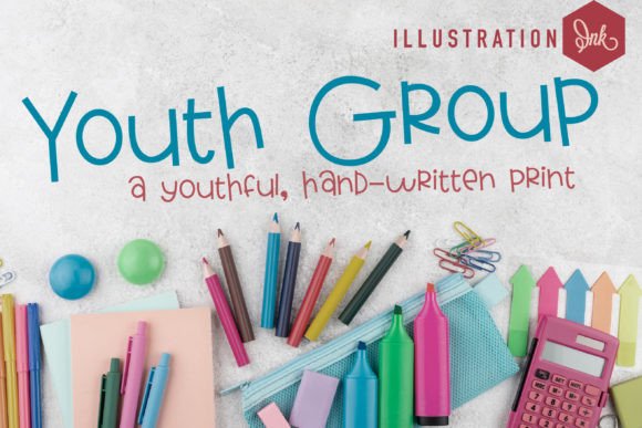 Youth Group Handwritten Font for Editorial Design